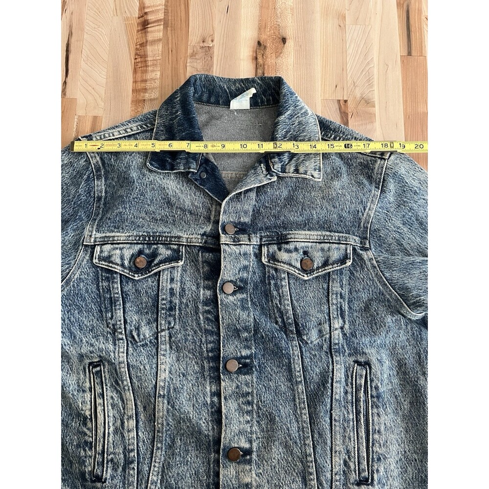 Vintage Men's Bristol Blues Acid Wash Denim Jacket Made in USA Large 44 - Picture 9 of 11